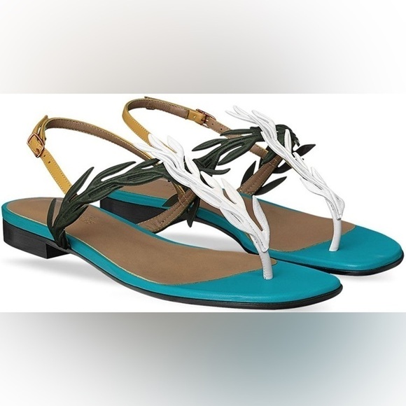 Hermès Four Colors Myrthe Sandals! NWT - Picture 1 of 10